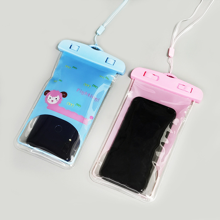 Cartoon Mobile Phone Waterproof Bag Colorful Animal Diving Mobile Phone Underwater Universal Swimming Drifting Waterproof Phone Set Wholesale