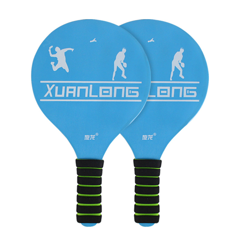 Paddle Badminton Racket Set Shuttlecock Cricket Shuttlecock Racket Children Badminton Indoor Solid Wood Table Tennis Feather Ball Strap Racket