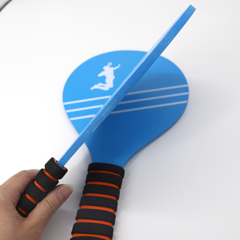 Thickened Solid Wood Boards Badminton Racket Blue Battledore and Shuttlecock Set Free Shipping Indoor Fitness Shuttlecock Order Free 10 Balls