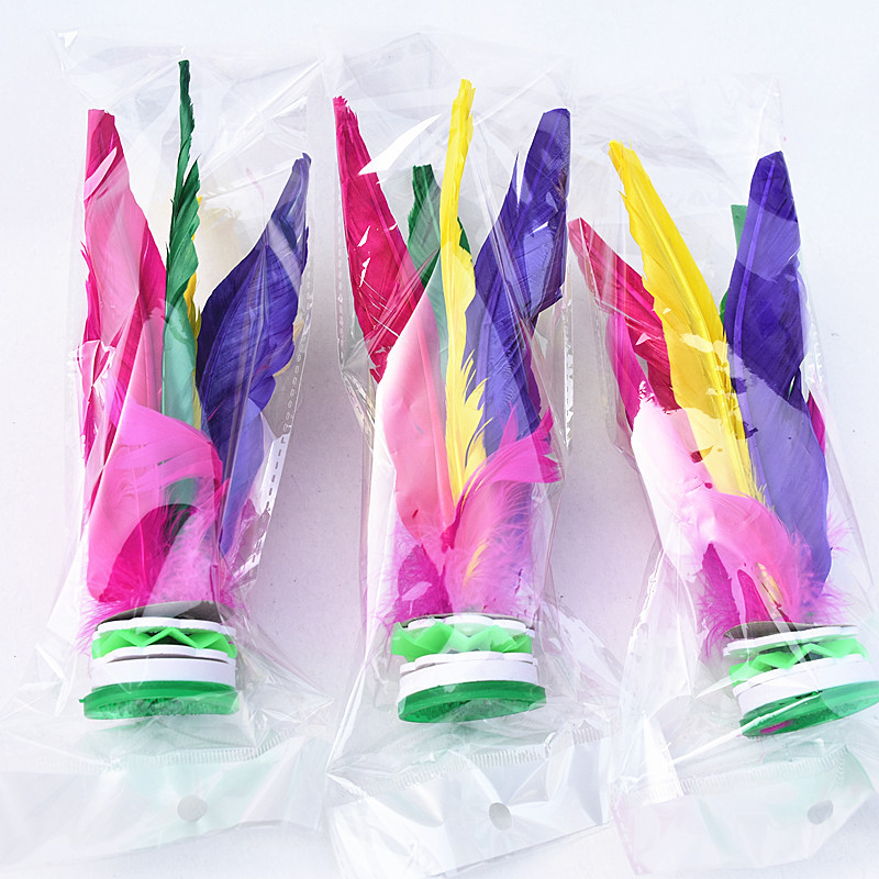 Shuttlecock Feather Children's Factory Four-Feather Colorful Goose Feather for Fitness Shuttlecock Big Flower Shuttlecock Fixed Logo Manufacturer Shuttlecock Feather Children's Factory Four-Feather Colorful Goose Feather for Fitness Shuttlecock Big Flower Shuttlecock Fixed Logo Manufacturer