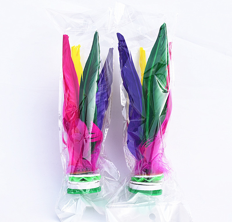 Shuttlecock Feather Children's Factory Four-Feather Colorful Goose Feather for Fitness Shuttlecock Big Flower Shuttlecock Fixed Logo Manufacturer Shuttlecock Feather Children's Factory Four-Feather Colorful Goose Feather for Fitness Shuttlecock Big Flower Shuttlecock Fixed Logo Manufacturer