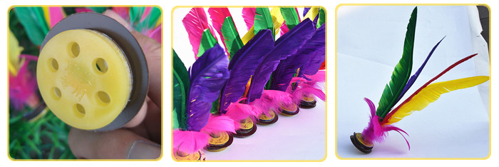 Shuttlecock Feather Children's Factory Four-Feather Colorful Goose Feather for Fitness Shuttlecock Big Flower Shuttlecock Fixed Logo Manufacturer Shuttlecock Feather Children's Factory Four-Feather Colorful Goose Feather for Fitness Shuttlecock Big Flower Shuttlecock Fixed Logo Manufacturer