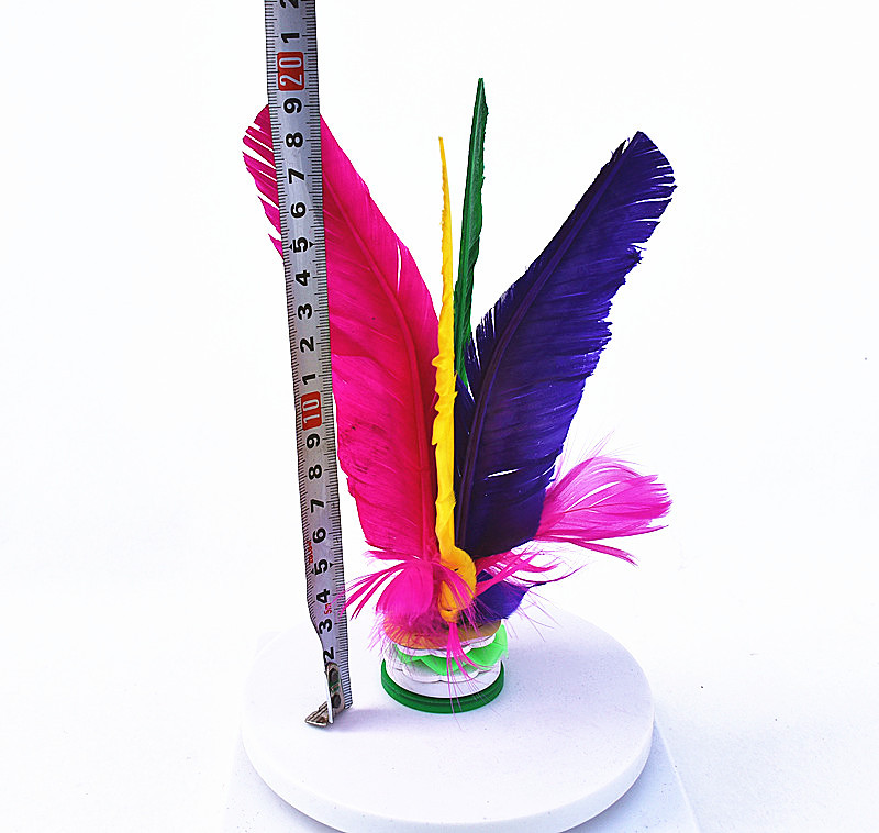 Shuttlecock Feather Children's Factory Four-Feather Colorful Goose Feather for Fitness Shuttlecock Big Flower Shuttlecock Fixed Logo Manufacturer Shuttlecock Feather Children's Factory Four-Feather Colorful Goose Feather for Fitness Shuttlecock Big Flower Shuttlecock Fixed Logo Manufacturer