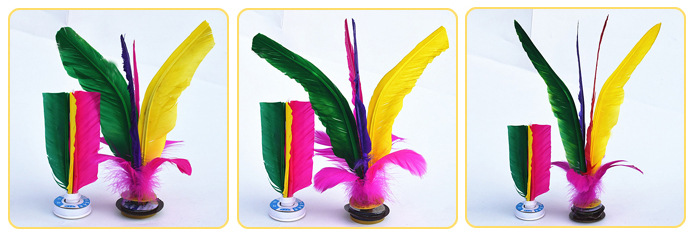 Shuttlecock Feather Children's Factory Four-Feather Colorful Goose Feather for Fitness Shuttlecock Big Flower Shuttlecock Fixed Logo Manufacturer Shuttlecock Feather Children's Factory Four-Feather Colorful Goose Feather for Fitness Shuttlecock Big Flower Shuttlecock Fixed Logo Manufacturer