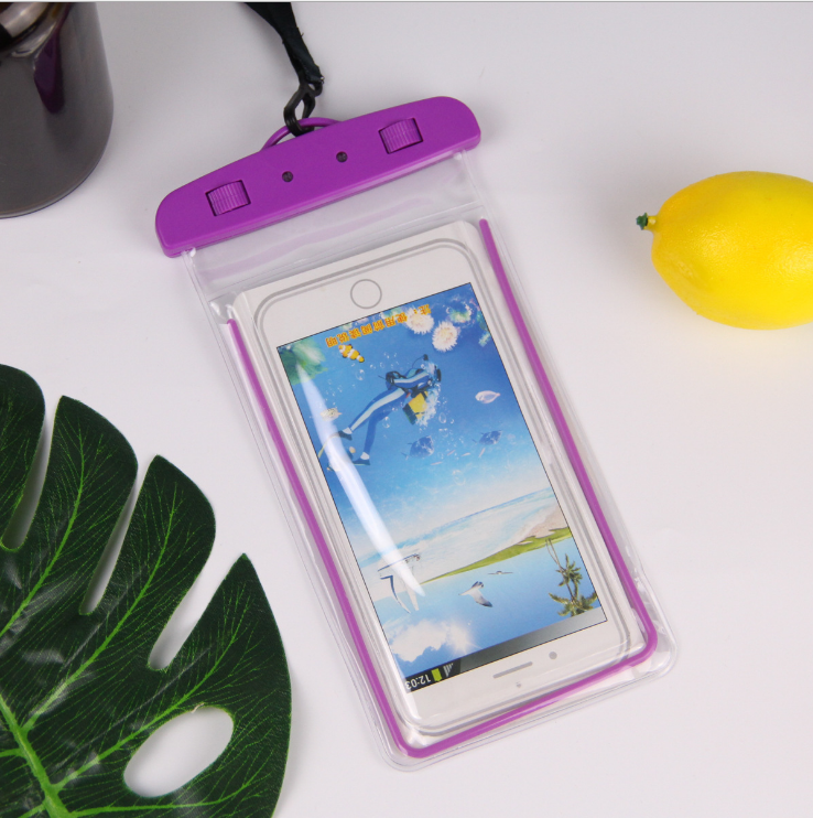 Luminous Outdoor Sports Waterproof Bag Beach Swimming Cellphone Waterproof Cover Luminous Waterproof Bag