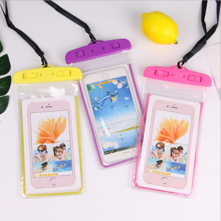 Luminous Outdoor Sports Waterproof Bag Beach Swimming Cellphone Waterproof Cover Luminous Waterproof Bag