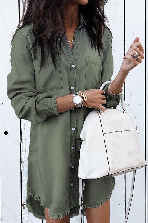 American and foreign Trade Women&#039;s Clothing Independent Hot style fashion multicolor hem cuff fringe shirt