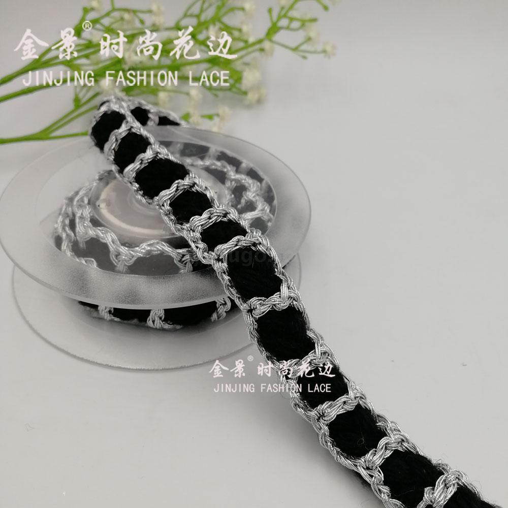 Hand-Woven Ribbon Lace Chanel-Style Clothing Accessories for Cuff Neckline