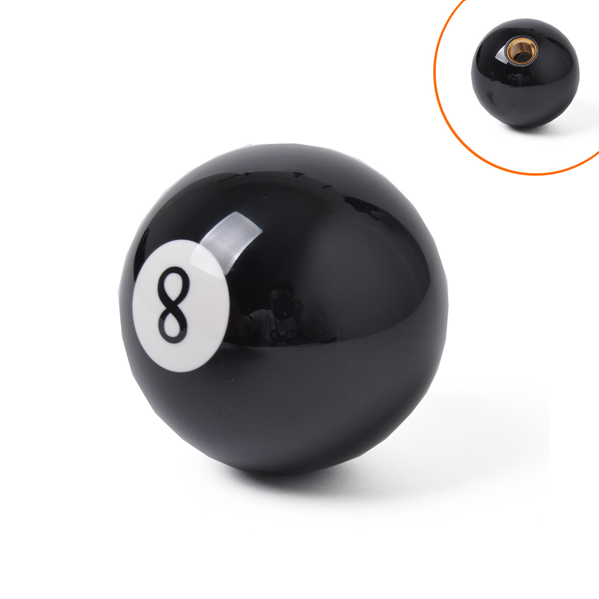Whole CrossBorder Boutique Recommendation Car Modification Fittings No 8 Billiards Gear Head Black Manual Shift Handle