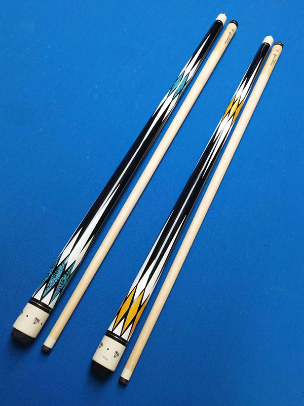 American Black Eight 16 Billiards DoubleSection Fancy Billiard Cue Big Head Cue 12 Maple Water Standard NineBall Cue