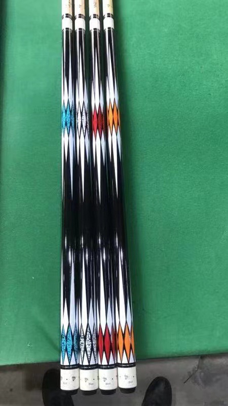 American Black Eight 16 Billiards DoubleSection Fancy Billiard Cue Big Head Cue 12 Maple Water Standard NineBall Cue