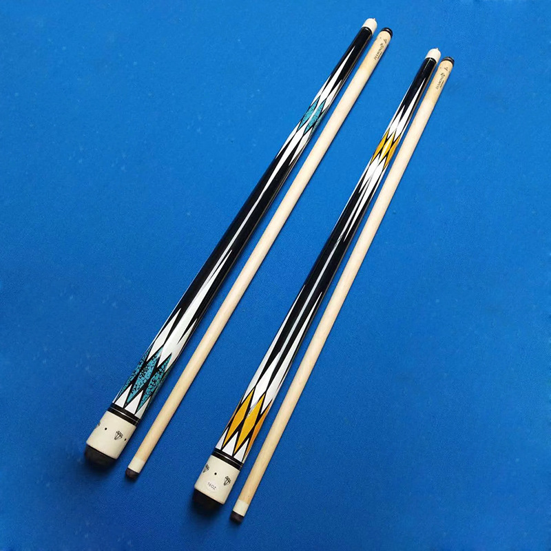 American Black Eight 16 Billiards DoubleSection Fancy Billiard Cue Big Head Cue 12 Maple Water Standard NineBall Cue