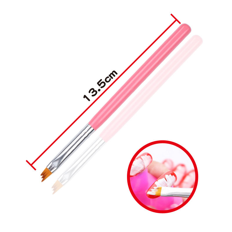 Origin Supply Nail Art Flower Pen 8 PCs Serrated Pen Petal Pen Nail Brush Fluoresent Marker Manicure Brush Set