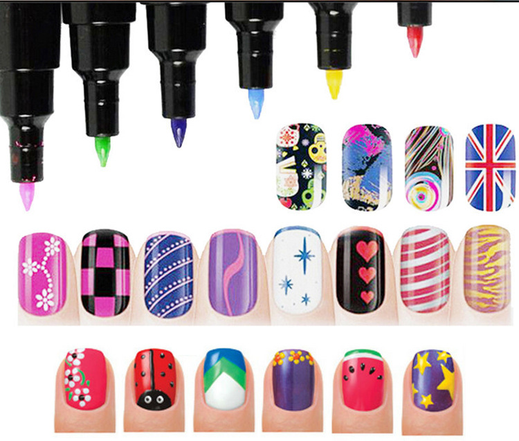 Cross-Border Manicure Implement Wholesale 3D Fluoresent Marker Nail Drawing Painting Pen Nail Brush DIY Nail Polish Pen Cross-Border Manicure Implement Wholesale 3D Fluoresent Marker Nail Drawing Painting Pen Nail Brush DIY Nail Polish Pen