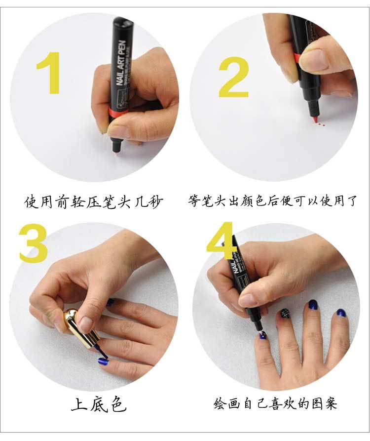 Cross-Border Manicure Implement Wholesale 3D Fluoresent Marker Nail Drawing Painting Pen Nail Brush DIY Nail Polish Pen Cross-Border Manicure Implement Wholesale 3D Fluoresent Marker Nail Drawing Painting Pen Nail Brush DIY Nail Polish Pen