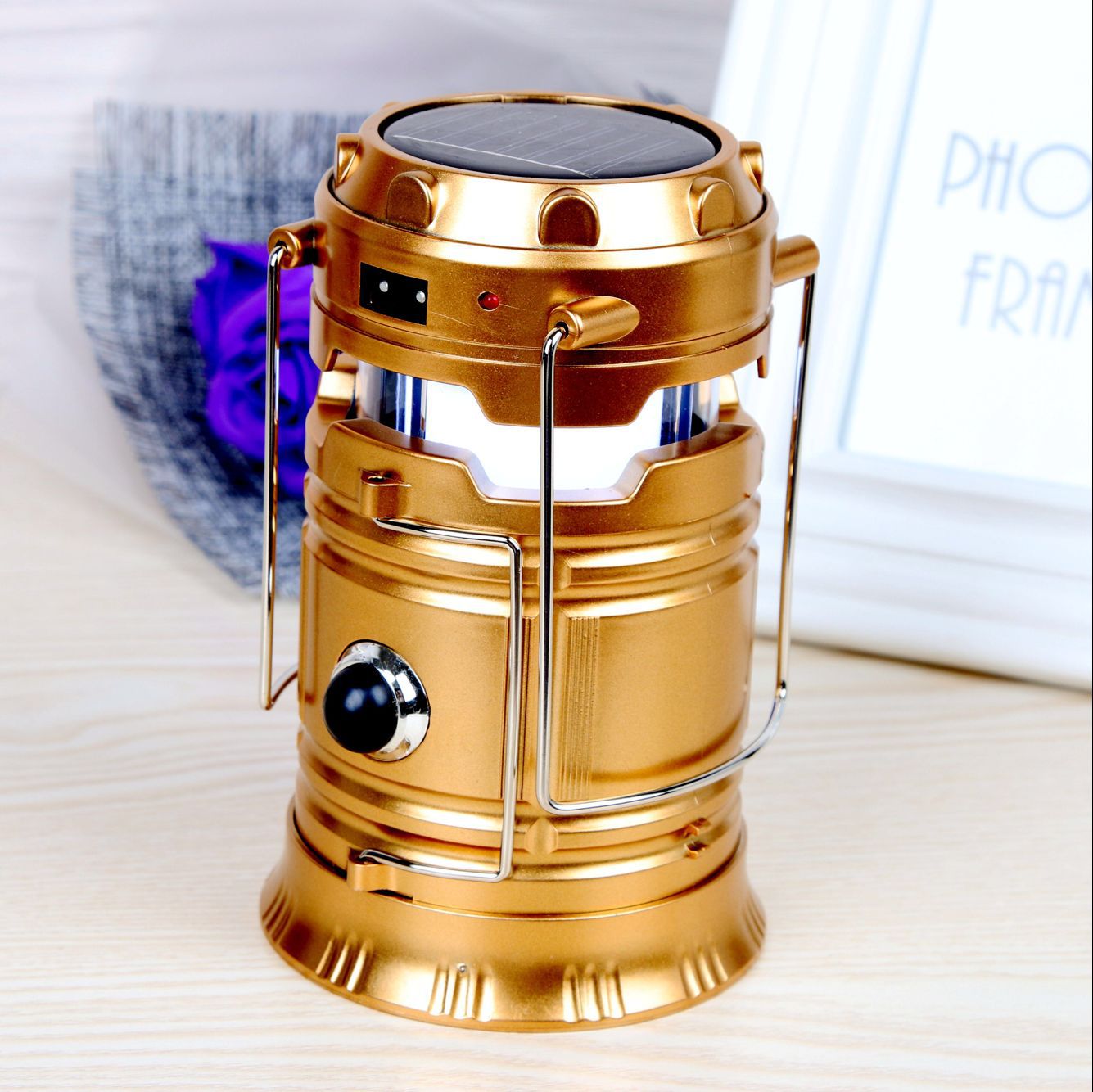 Solar Energy Barn Lantern Outdoor Camping Light Atmosphere Starry Sky Portable Lamp Probe Night Fish Luring Lamp Tent Emergency Light