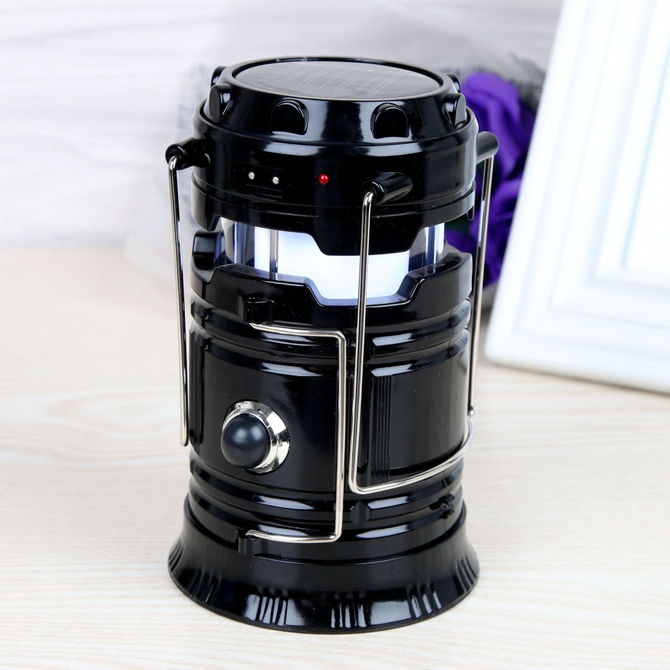 Solar Energy Barn Lantern Outdoor Camping Light Atmosphere Starry Sky Portable Lamp Probe Night Fish Luring Lamp Tent Emergency Light