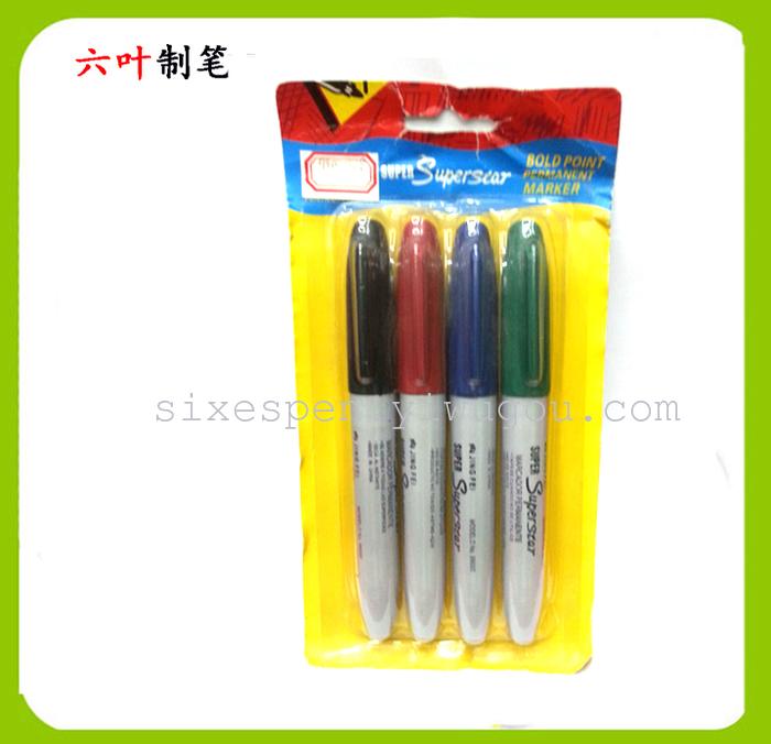 6pcs permanent marker pen stationary set 6pcs permanent marker pen stationary set