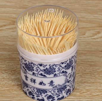 Blue and White Tape Toothpick Box Bamboo Toothpick Disposable Double-Headed Toothpick Hotel Household Toothpick Blue and White Tape Toothpick Box Bamboo Toothpick Disposable Double-Headed Toothpick Hotel Household Toothpick