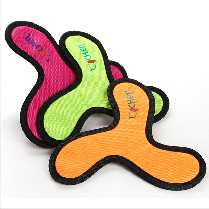 Pet Toy Large, Medium and Small Dogs Training Guide Oxford Cloth Triangle Frisbee Bite-Resistant Darts Dog Toy Factory Direct Sales