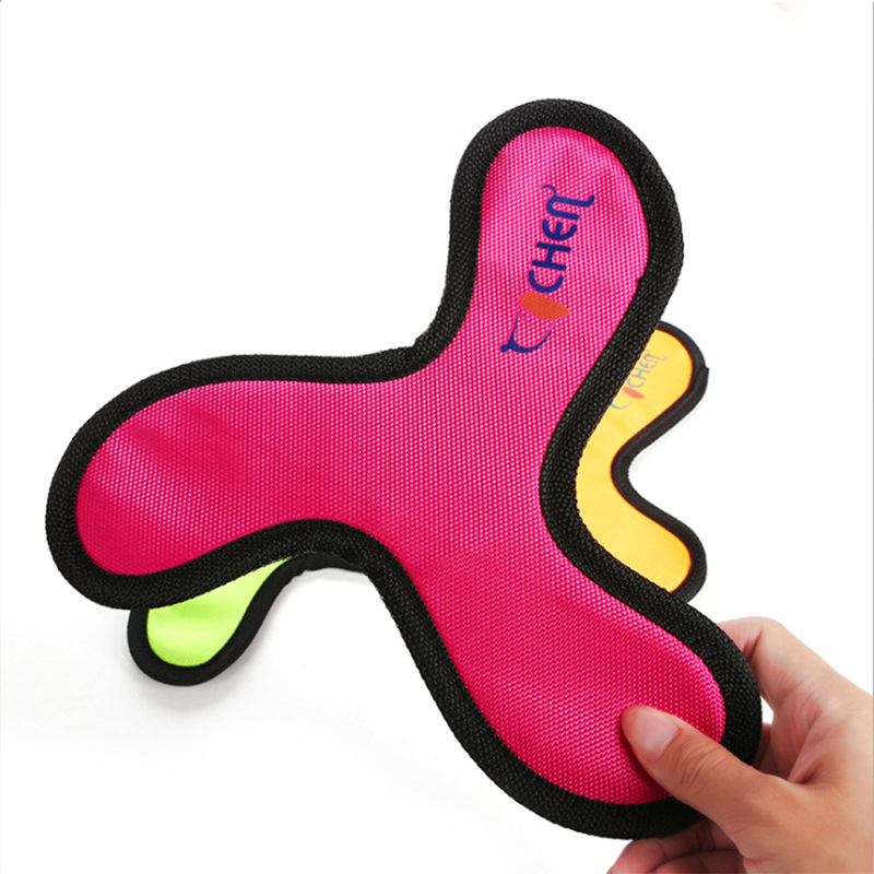 Pet Toy Large, Medium and Small Dogs Training Guide Oxford Cloth Triangle Frisbee Bite-Resistant Darts Dog Toy Factory Direct Sales