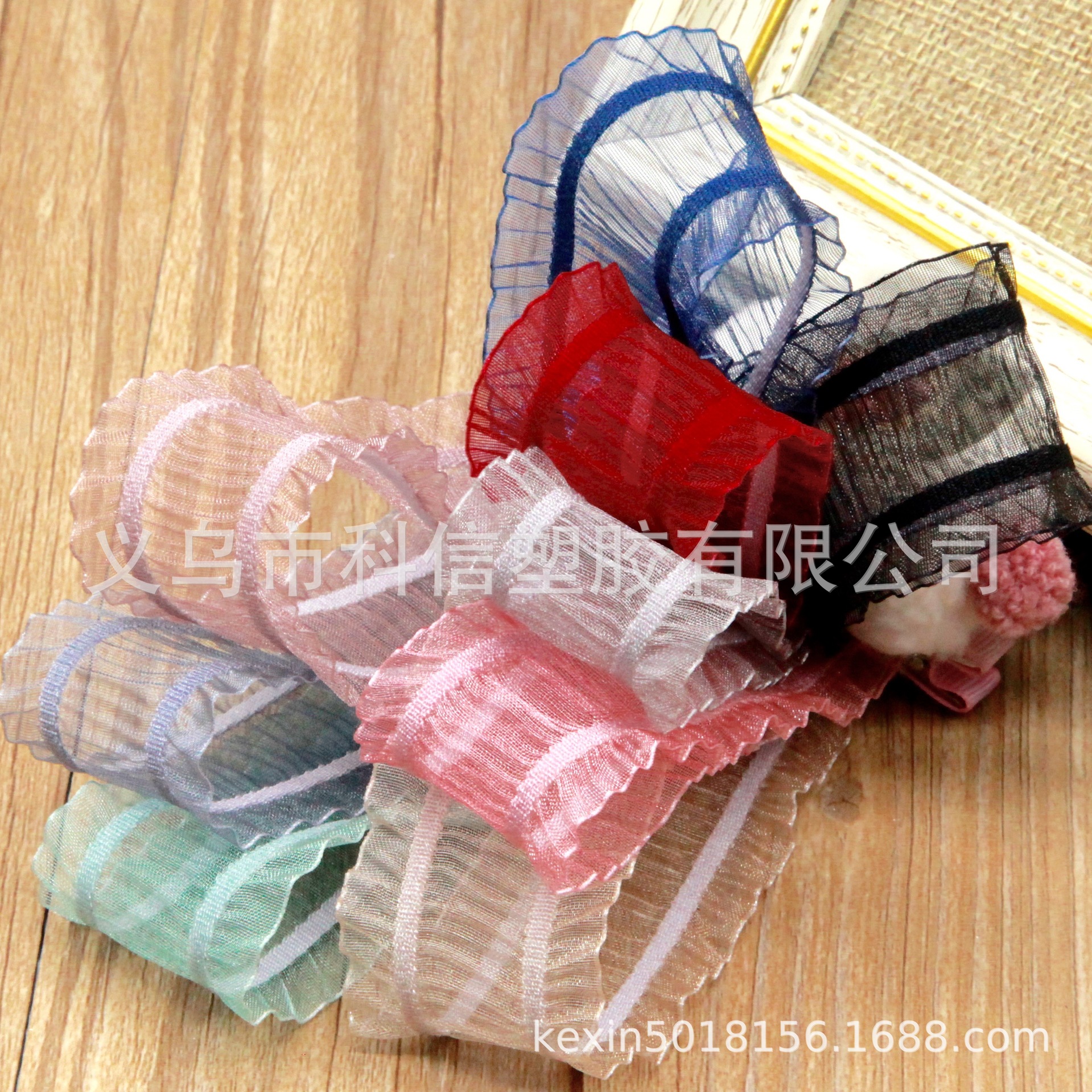 Kexin Korean Ribbon Double Pleated Skirt Organza Tape Flower Gift Box Packaging Handmade DIY Bow Kexin Korean Ribbon Double Pleated Skirt Organza Tape Flower Gift Box Packaging Handmade DIY Bow