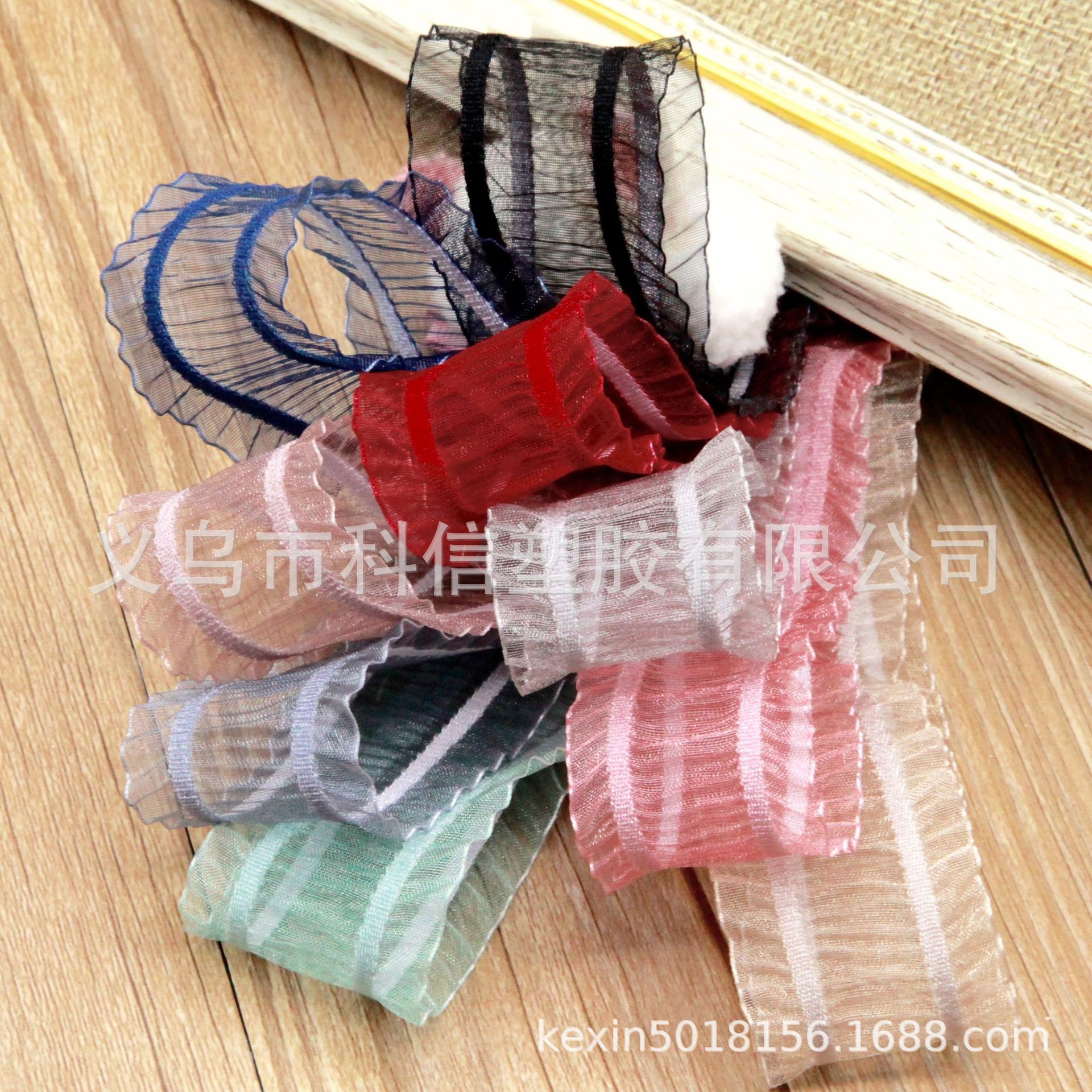 Kexin Korean Ribbon Double Pleated Skirt Organza Tape Flower Gift Box Packaging Handmade DIY Bow Kexin Korean Ribbon Double Pleated Skirt Organza Tape Flower Gift Box Packaging Handmade DIY Bow