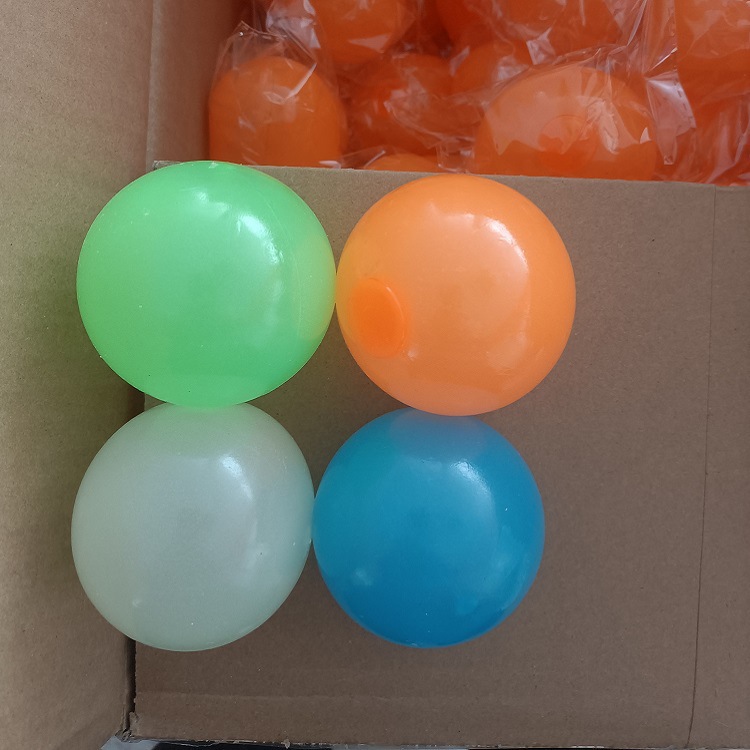 Tiktok Luminous Sticky Ball Sticky Wall Ball Decompression Vent Ball TPR Interactive Ceiling Ball Children Darts Sticky Ball