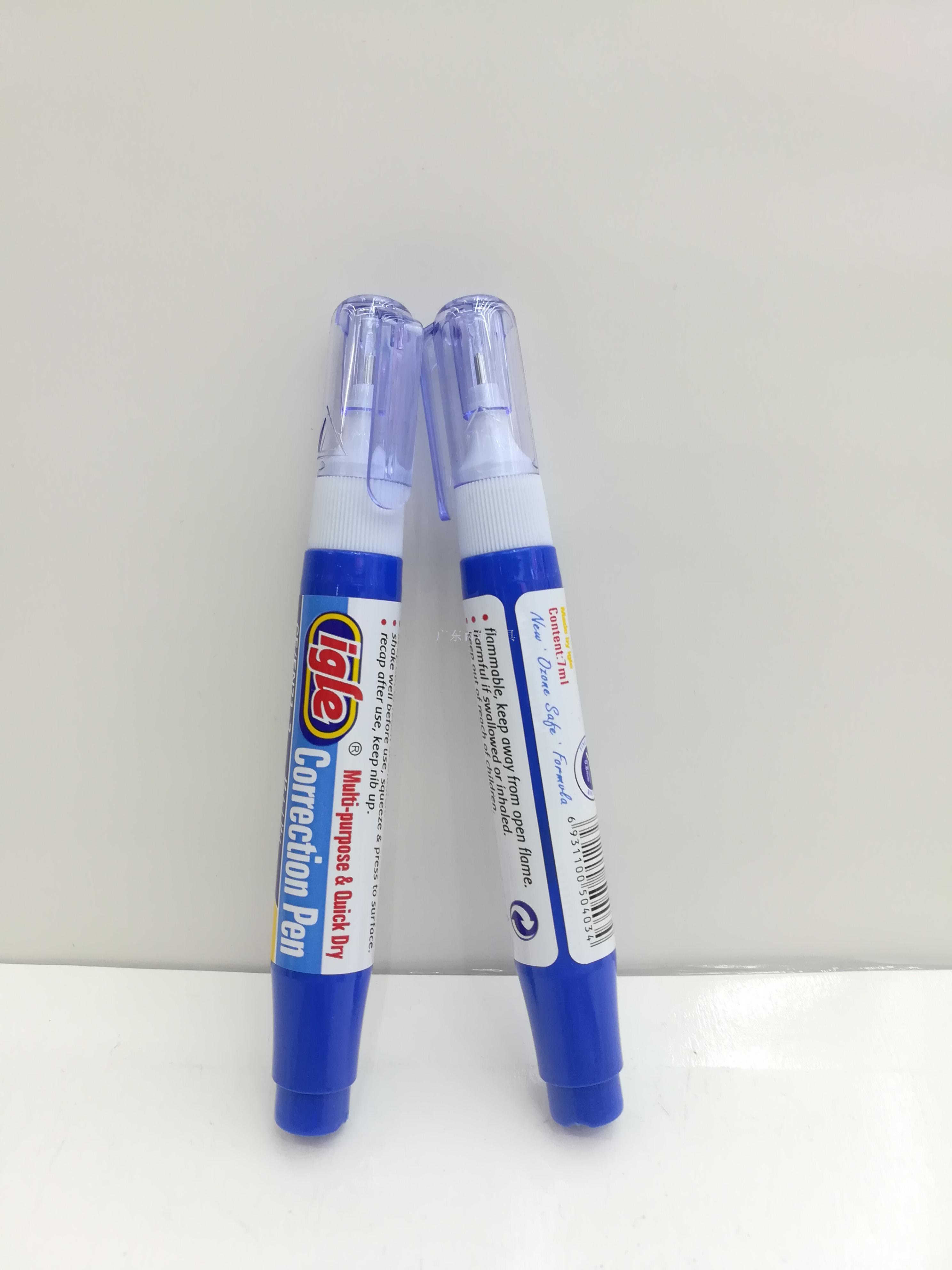 Igle-205 correction fluid blue bottle steel head 7ML correction fluid Igle-205 correction fluid blue bottle steel head 7ML correction fluid
