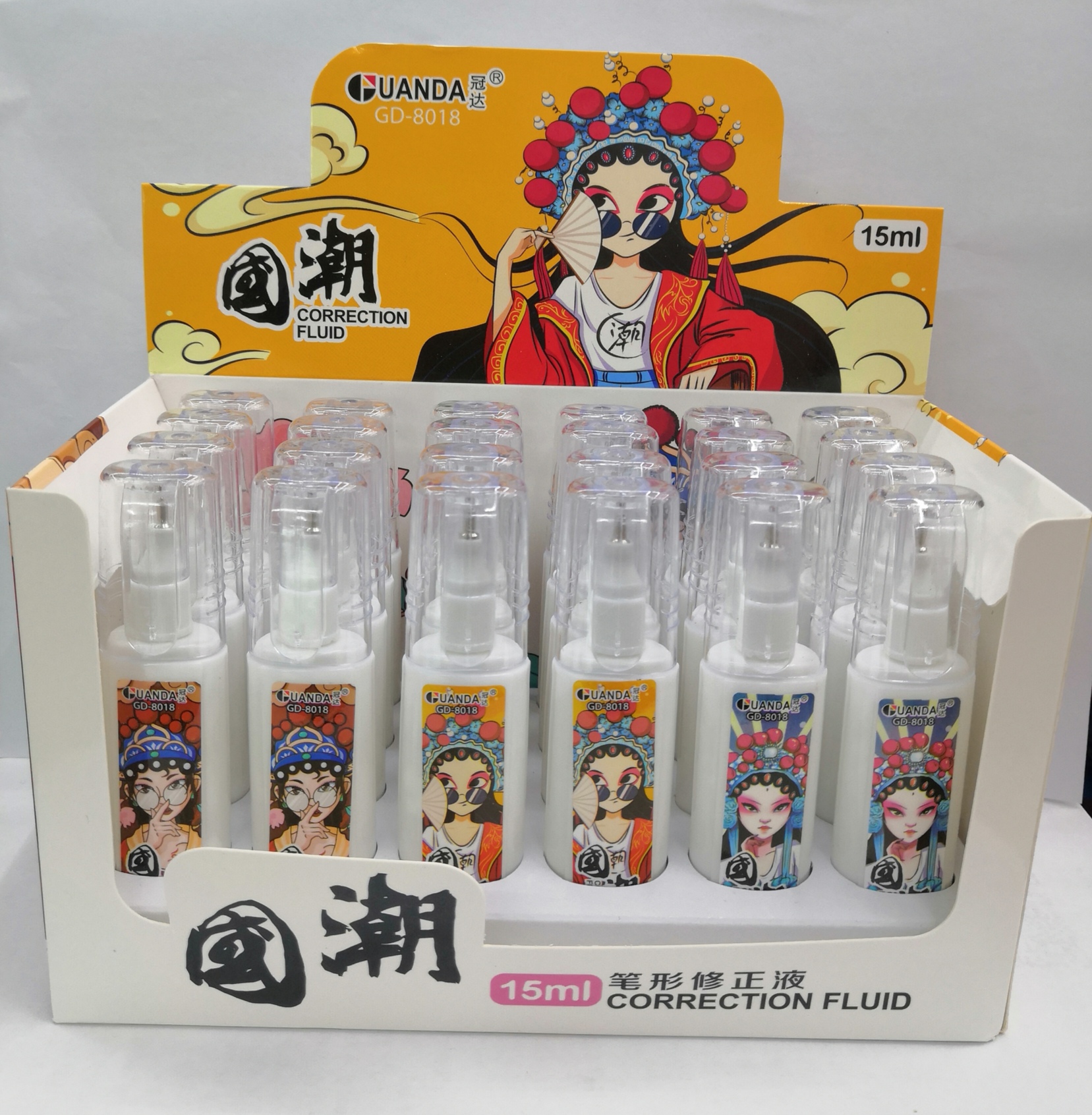 Factory Direct Sales Environmental Protection Correction Fluid Metal Toe Cap Flat Bottle Correction pen Wholesale and Re