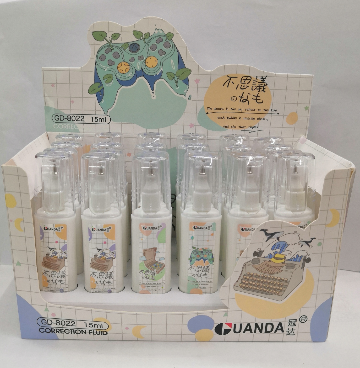 Factory Direct Sales Environmental Protection Correction Fluid Metal Toe Cap Flat Bottle Correction pen Wholesale and Re