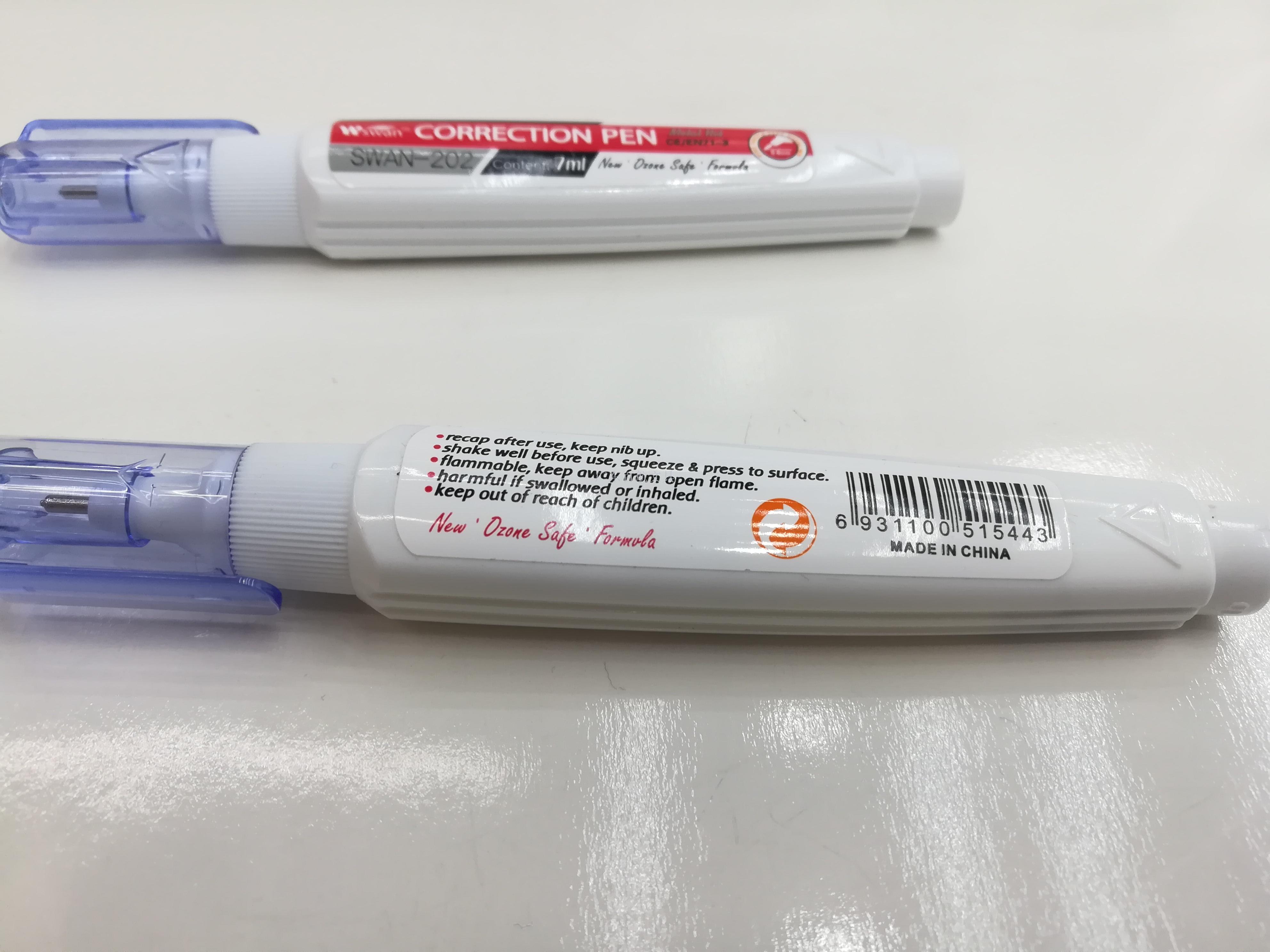 SWAN-202 correction fluid 7ML steel head correction fluid SWAN-202 correction fluid 7ML steel head correction fluid