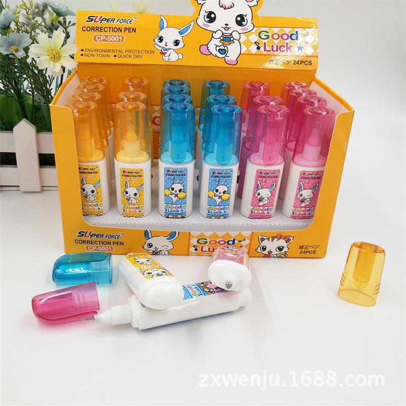 Factory Direct Sales Environmental Protection Cartoon Quick-Drying Correction Fluid Color Correction Fluid Wholesale Error Correction Liquid Can Be Customization as Request Factory Direct Sales Environmental Protection Cartoon Quick-Drying Correction Fluid Color Correction Fluid Wholesale Error Correction Liquid Can Be Customization as Request
