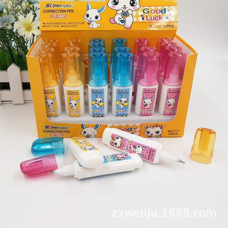 Factory Direct Sales Environmental Protection Cartoon Quick-Drying Correction Fluid Color Correction Fluid Wholesale Error Correction Liquid Can Be Customization as Request Factory Direct Sales Environmental Protection Cartoon Quick-Drying Correction Fluid Color Correction Fluid Wholesale Error Correction Liquid Can Be Customization as Request
