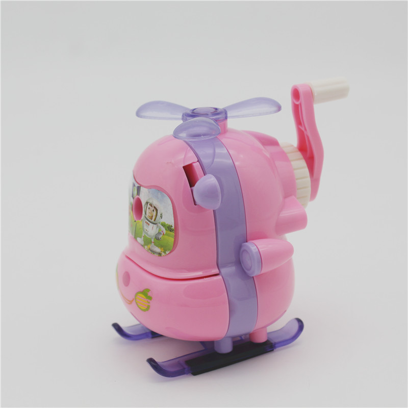 New style pencil sharpener with pencil sharpener for students&#039; stationery creative cartoon airplane hand-operated