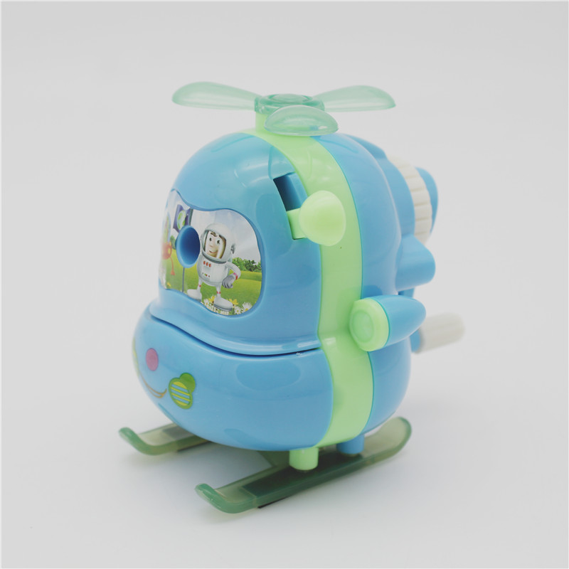New style pencil sharpener with pencil sharpener for students&#039; stationery creative cartoon airplane hand-operated
