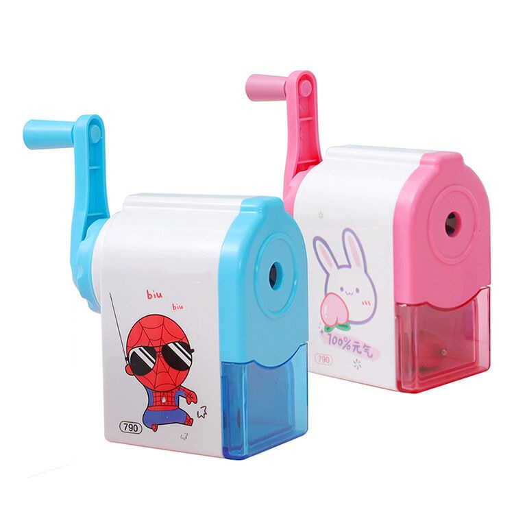 Factory Wholesale Pencil Pencil Shapper Cute Cartoon Pencil Sharpener Hand Manual Children Pin Pen Machine Twist Pen Pencil Sharpener