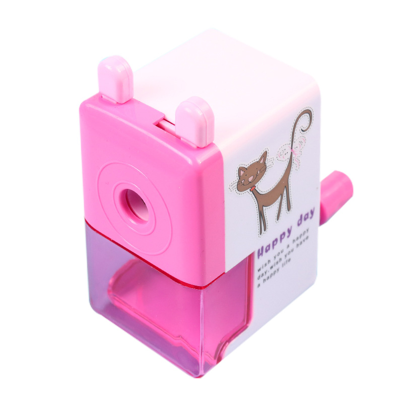 Creative Hand-Cranking Pencil Sharpener Cartoon Learning Stationery Excellent Automatic Pencil Shapper Cute Student Multifunctional Pencil Sharpener