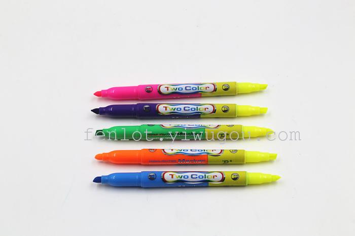 Factory direct supply dual head highlighter 166