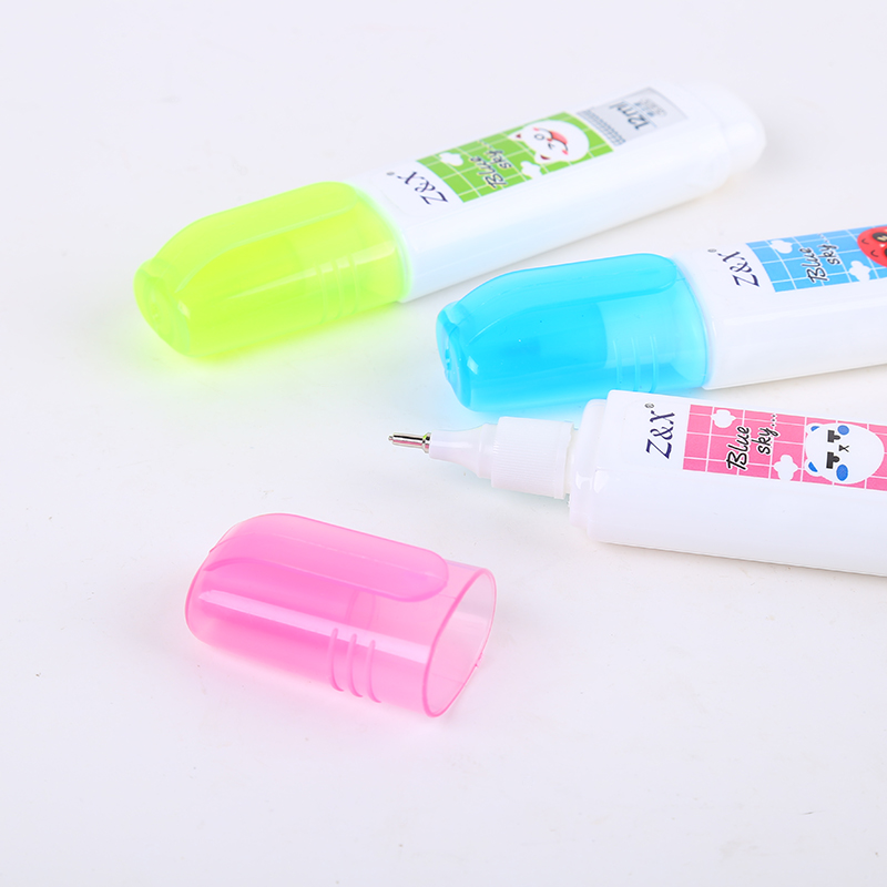 Cartoon environmental correction tape 2 in 1 set correction fluid students with  creative office learning stationery
