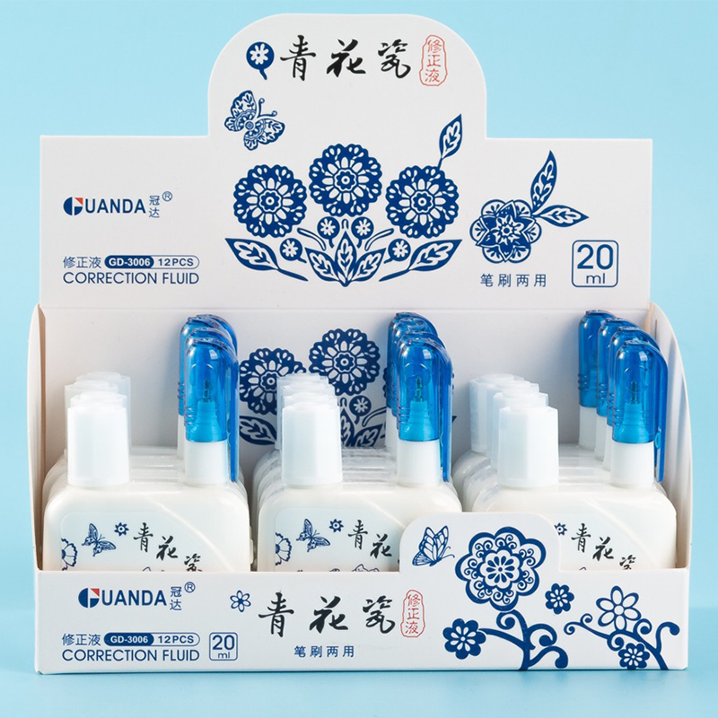 Manufacturer direct brushing dual-use correction fluid metal head correction pen office supplies correction tape