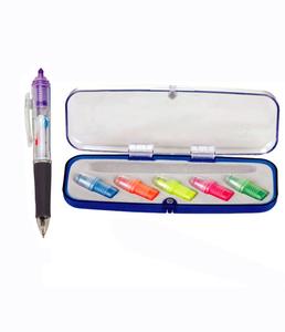 Dual head fluorescent fluorescence pen ballpoint pen of bulls set a highlighter