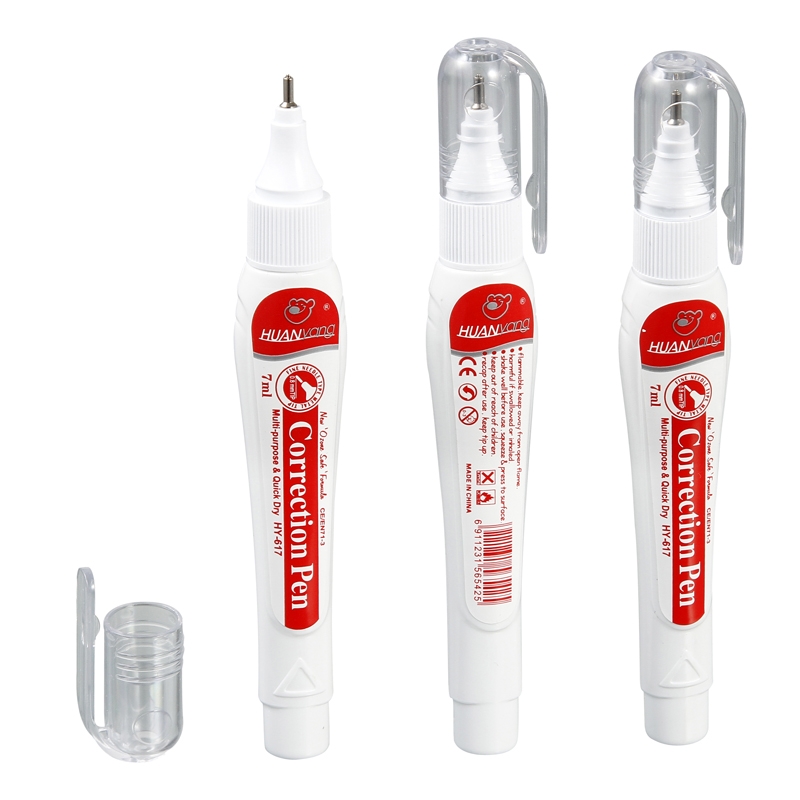 HUANyang wholesale nice price eco-friendly office supplies white correction fluid corrector pen HUANyang wholesale nice price eco-friendly office supplies white correction fluid corrector pen