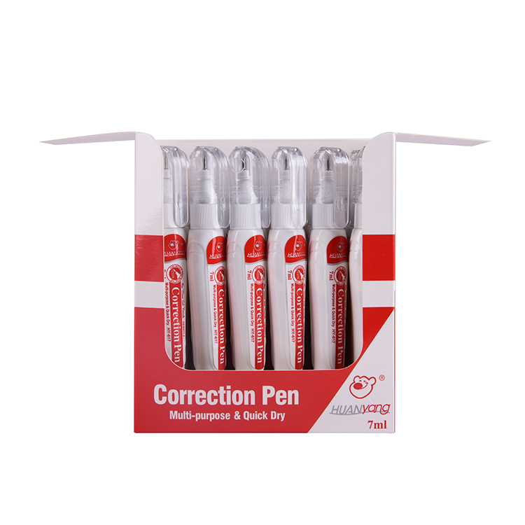 HUANyang wholesale nice price eco-friendly office supplies white correction fluid corrector pen HUANyang wholesale nice price eco-friendly office supplies white correction fluid corrector pen