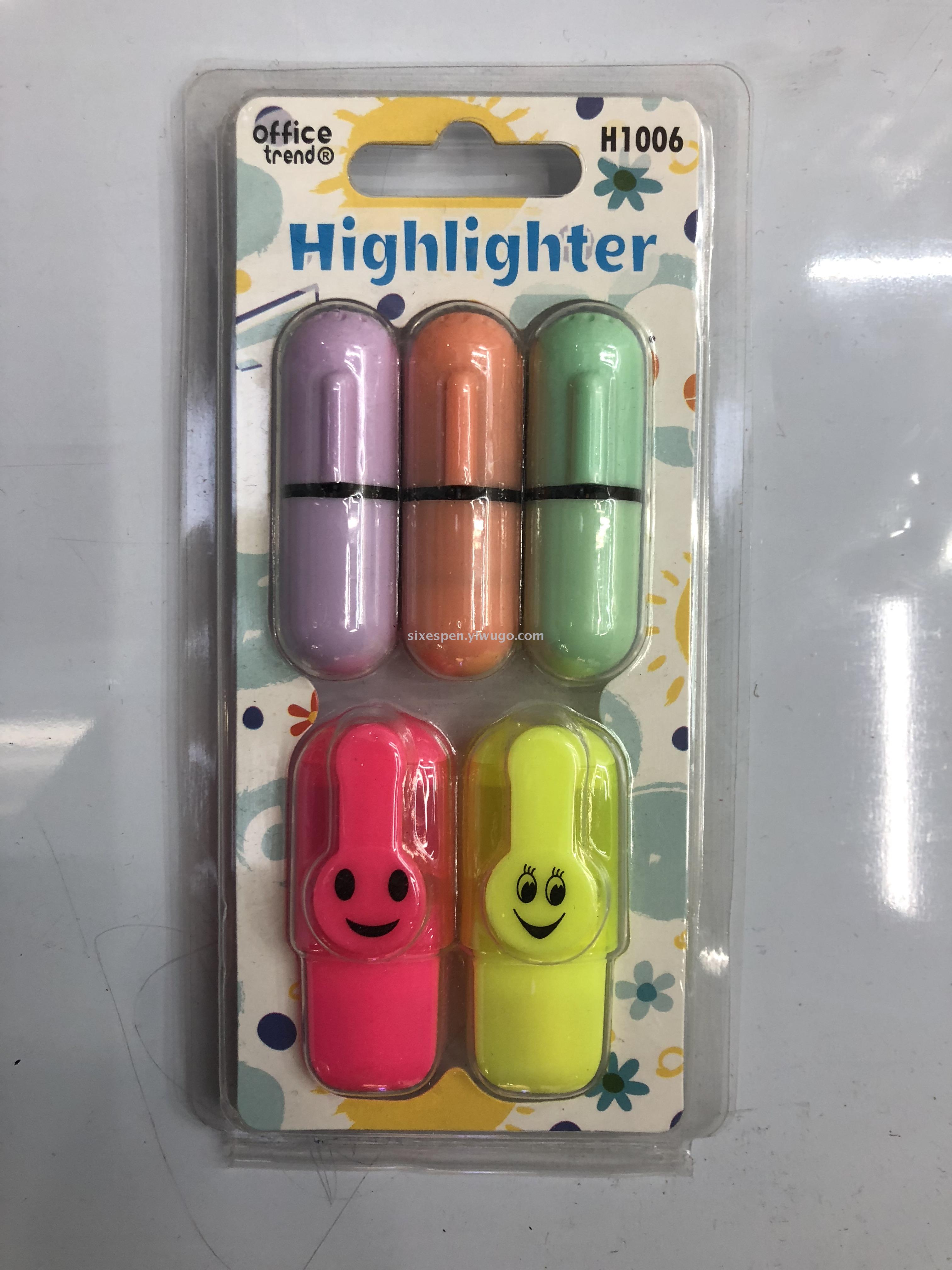 Macaron color highlighter set for supermarket