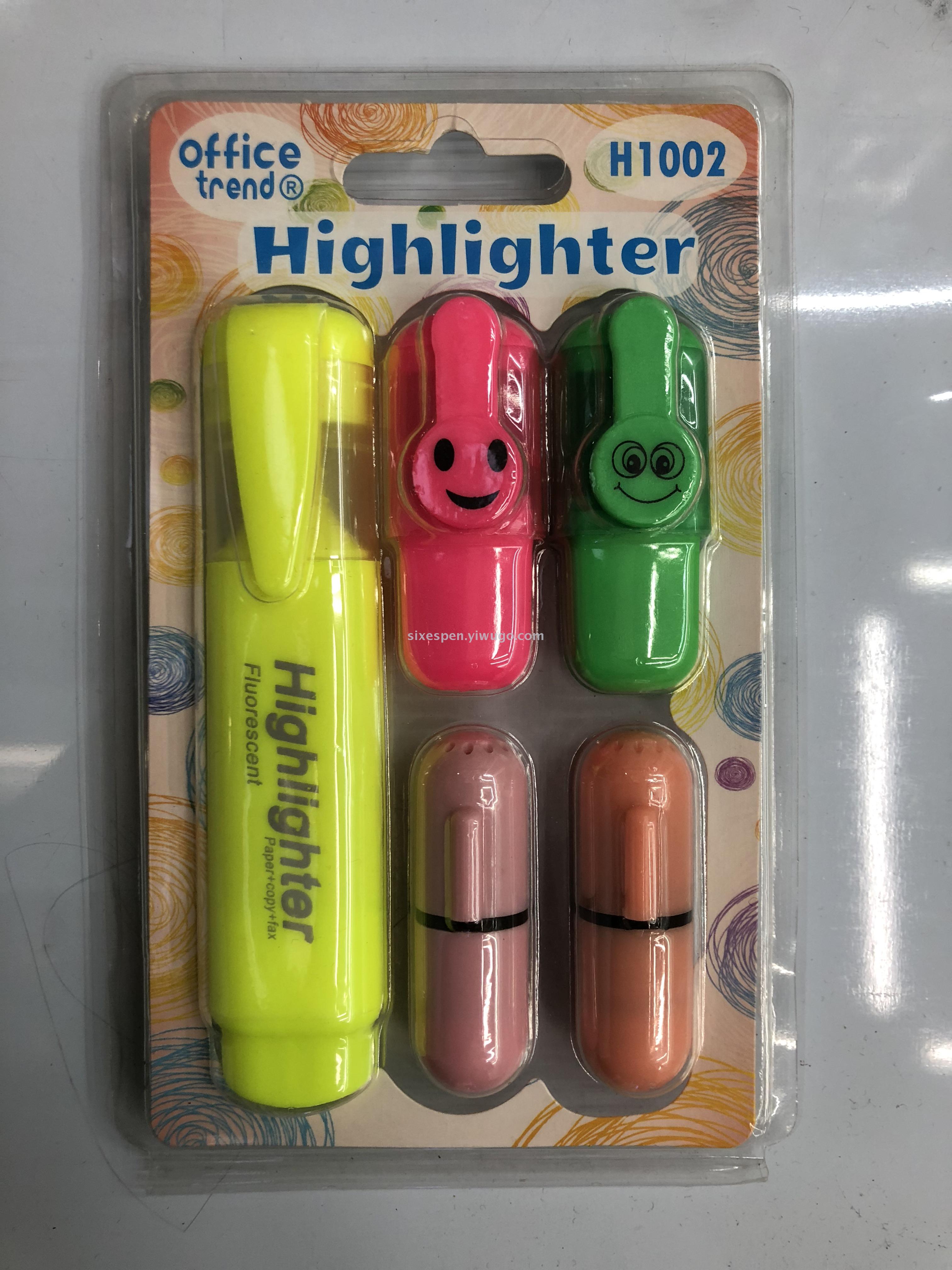 Macaron color highlighter set for supermarket