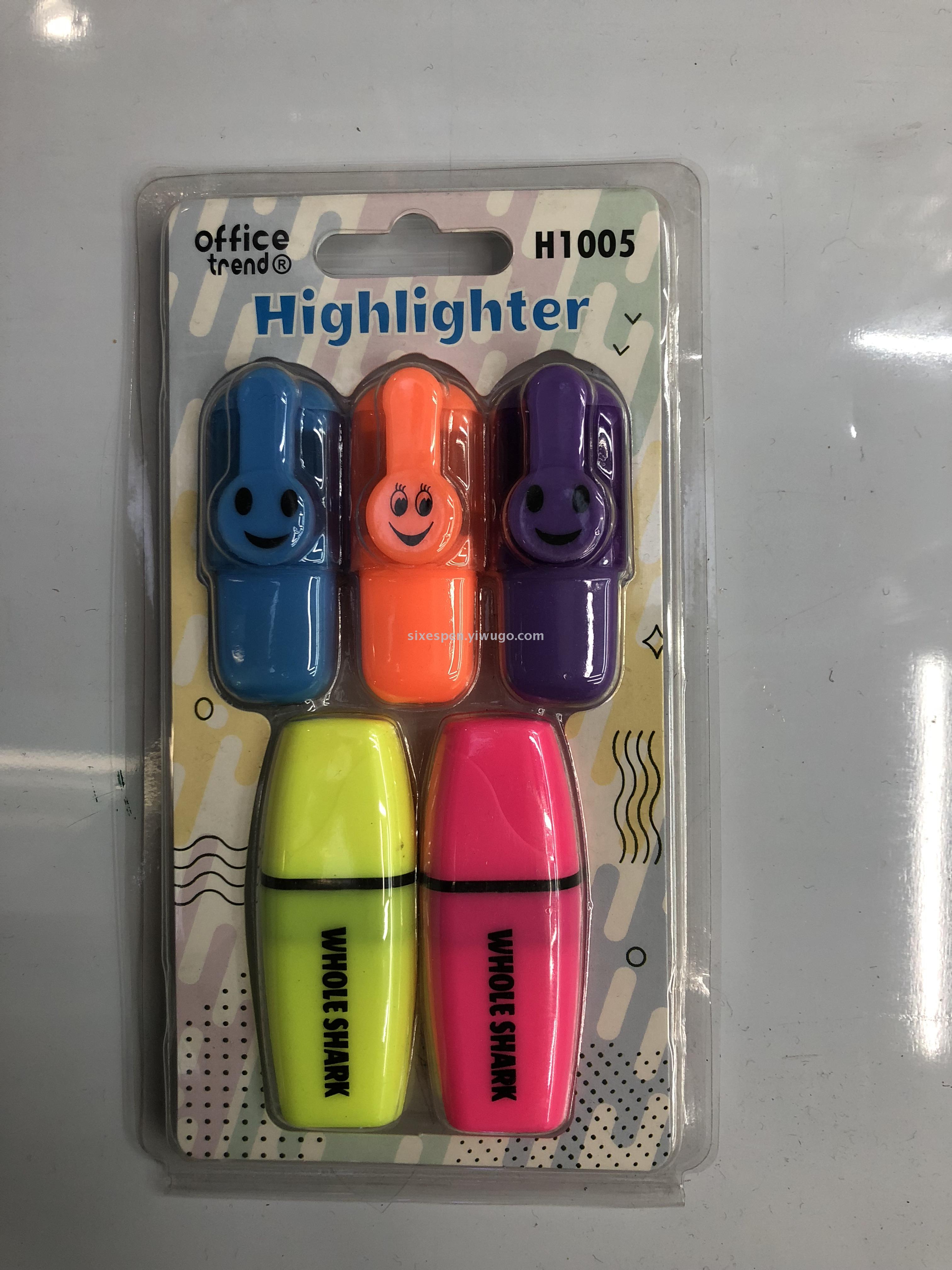 Macaron color highlighter set for supermarket