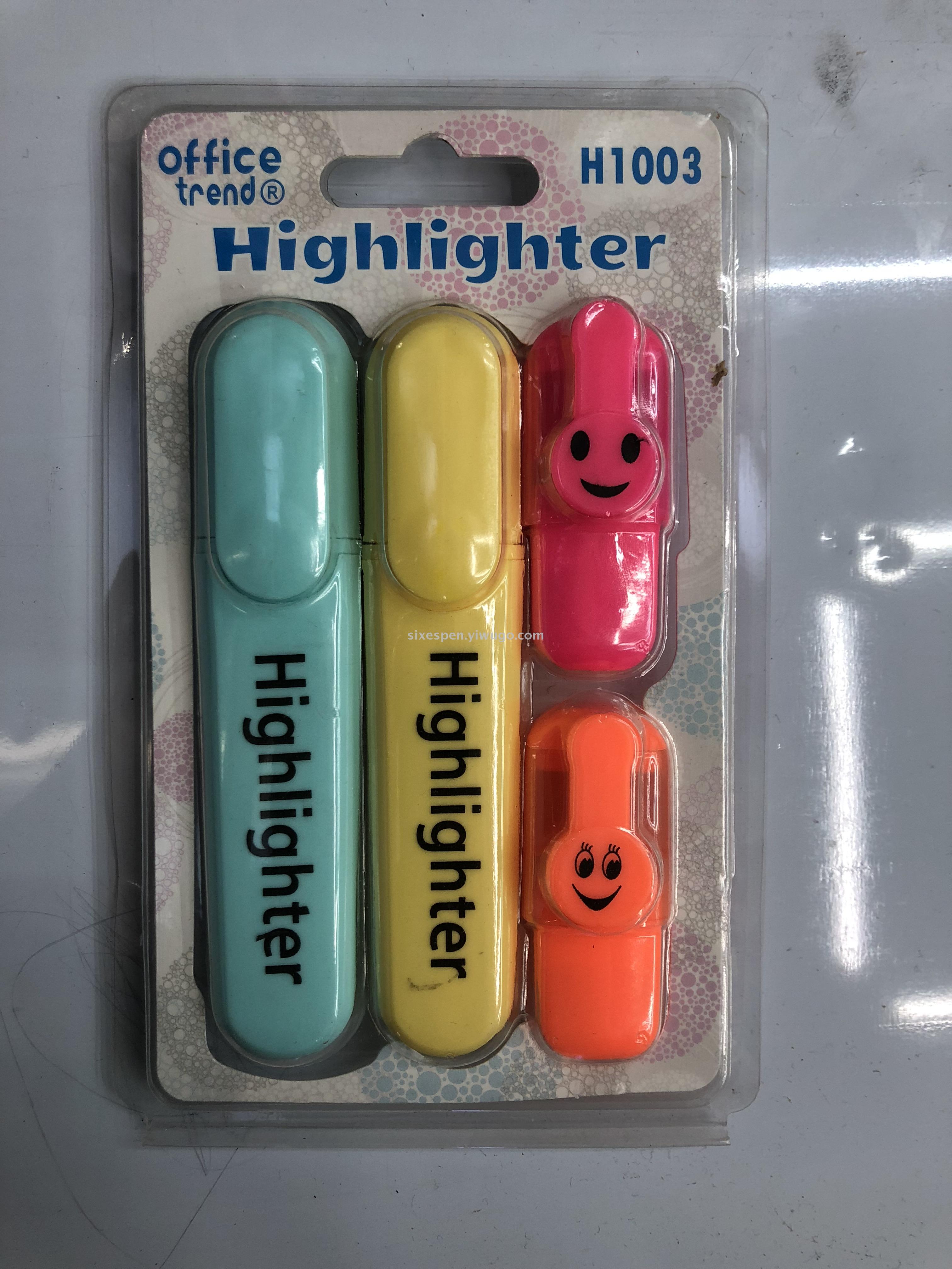 Macaron color highlighter set for supermarket