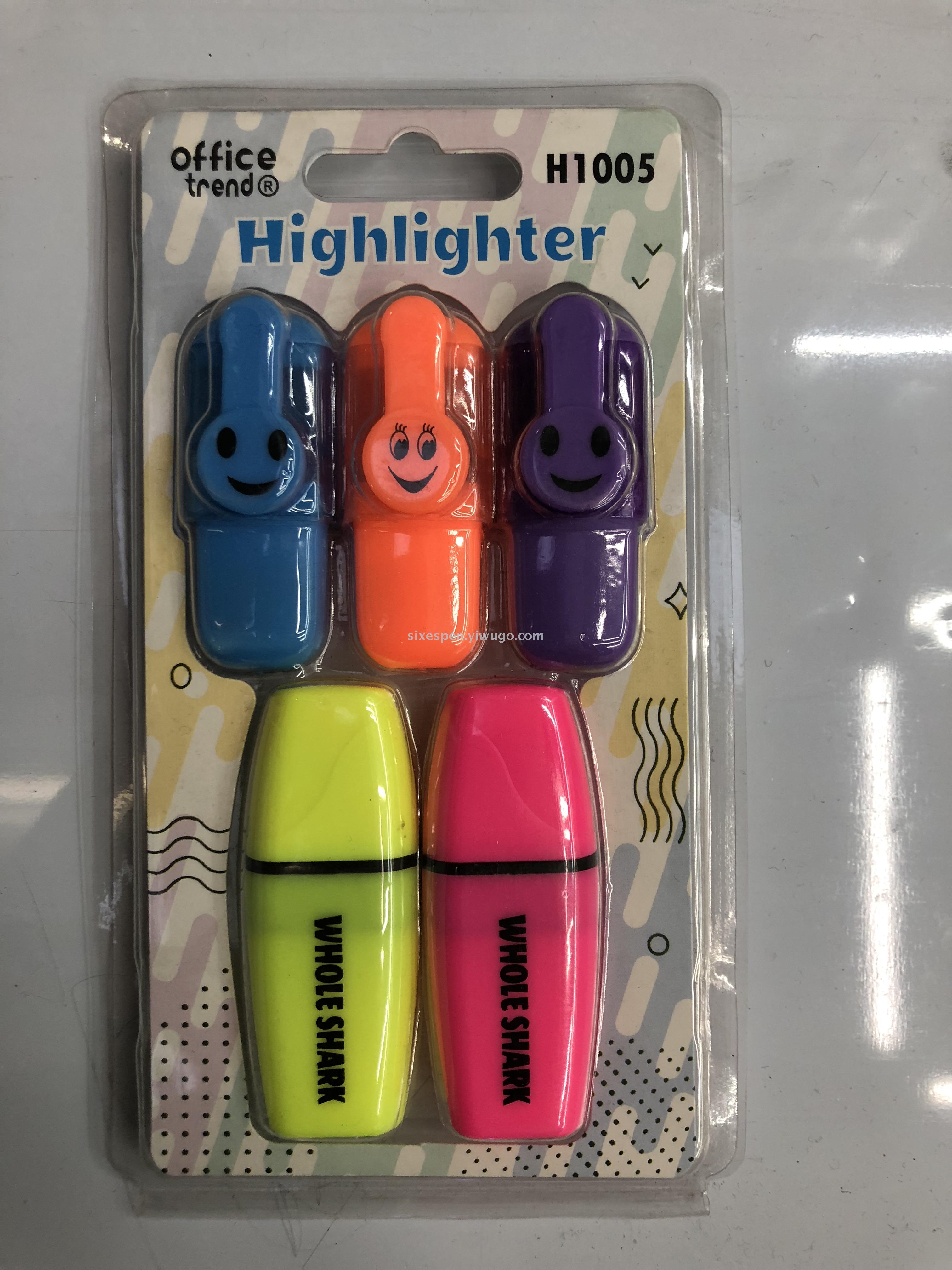 Macaron color highlighter set for supermarket