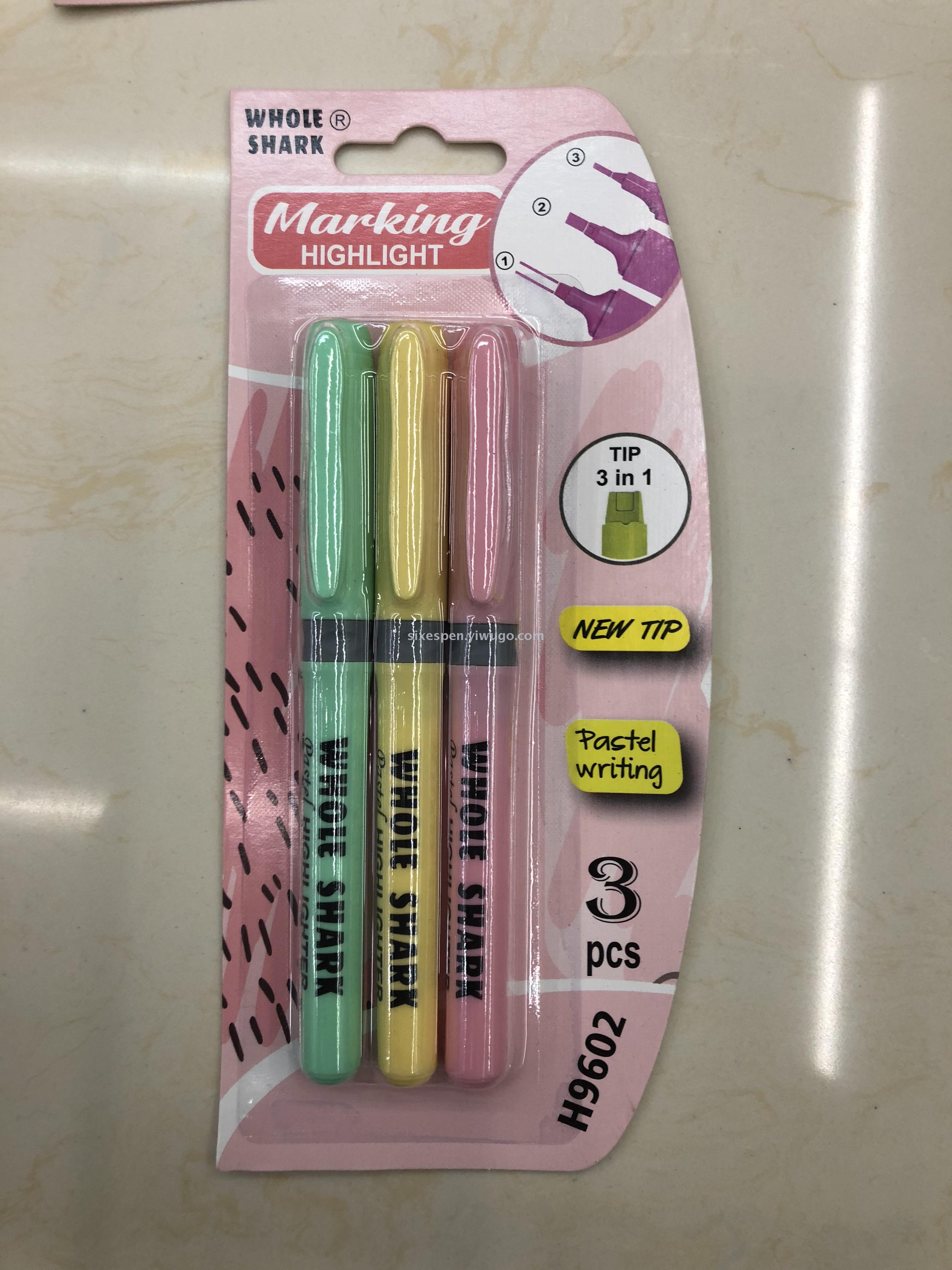 Macaron color highlighter set for supermarket